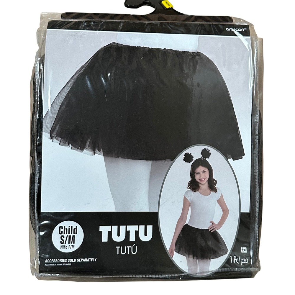 Amscan Black Tutu Child Size Small/Medium Costume Halloween Dance